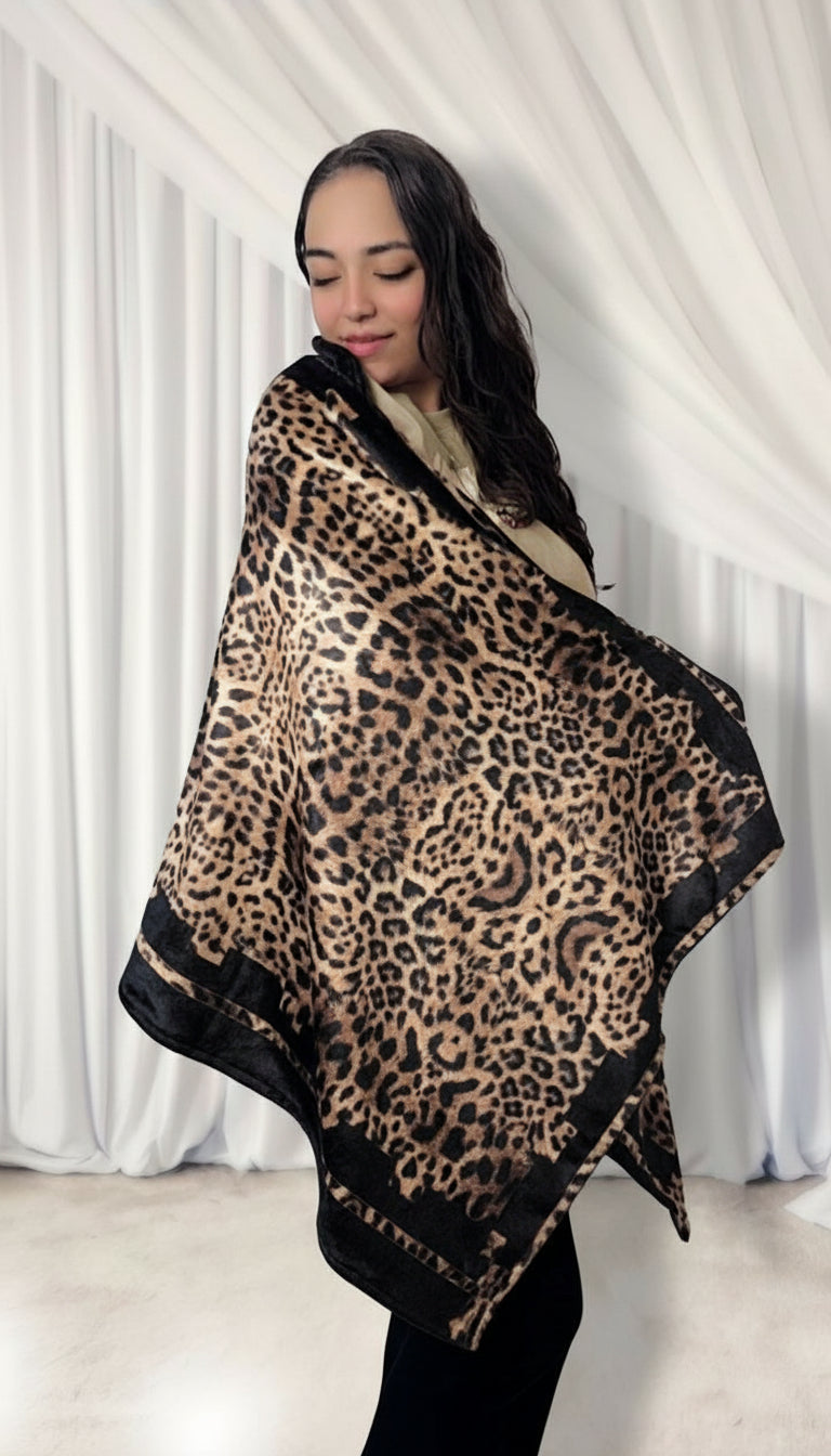 Double Layer Brand name Poncho Shawl - USA Hijab World