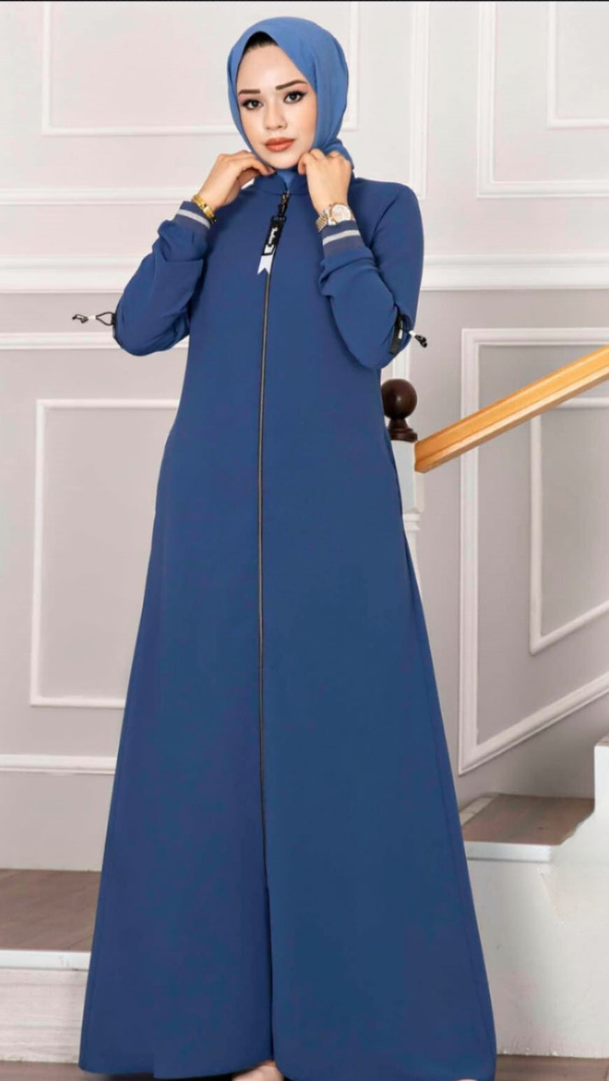 Turkish Hijab Abaya with Elastic Sleeves - USA Hijab World