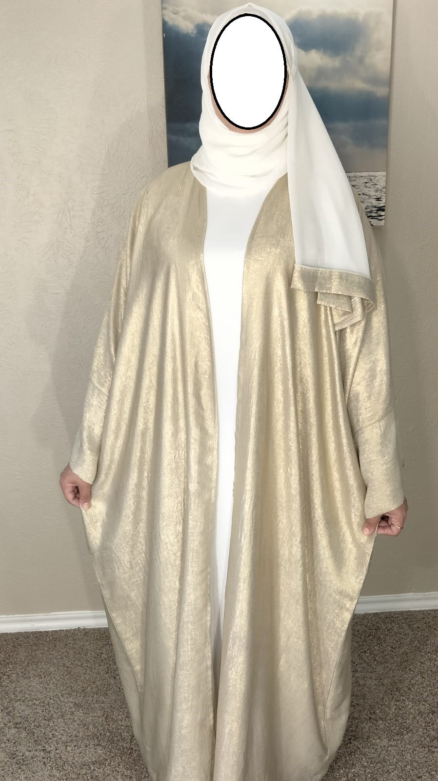 3 Piece Oversized Butterfly crushed Velvet Dubai Abaya