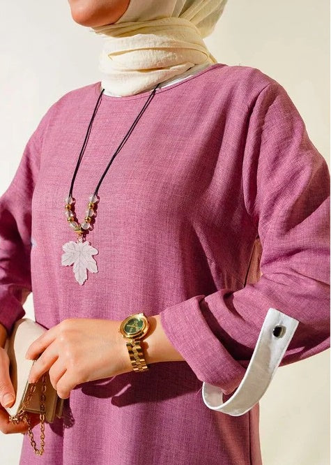 Turkish Dress 3 Piece Set Magenta Purple