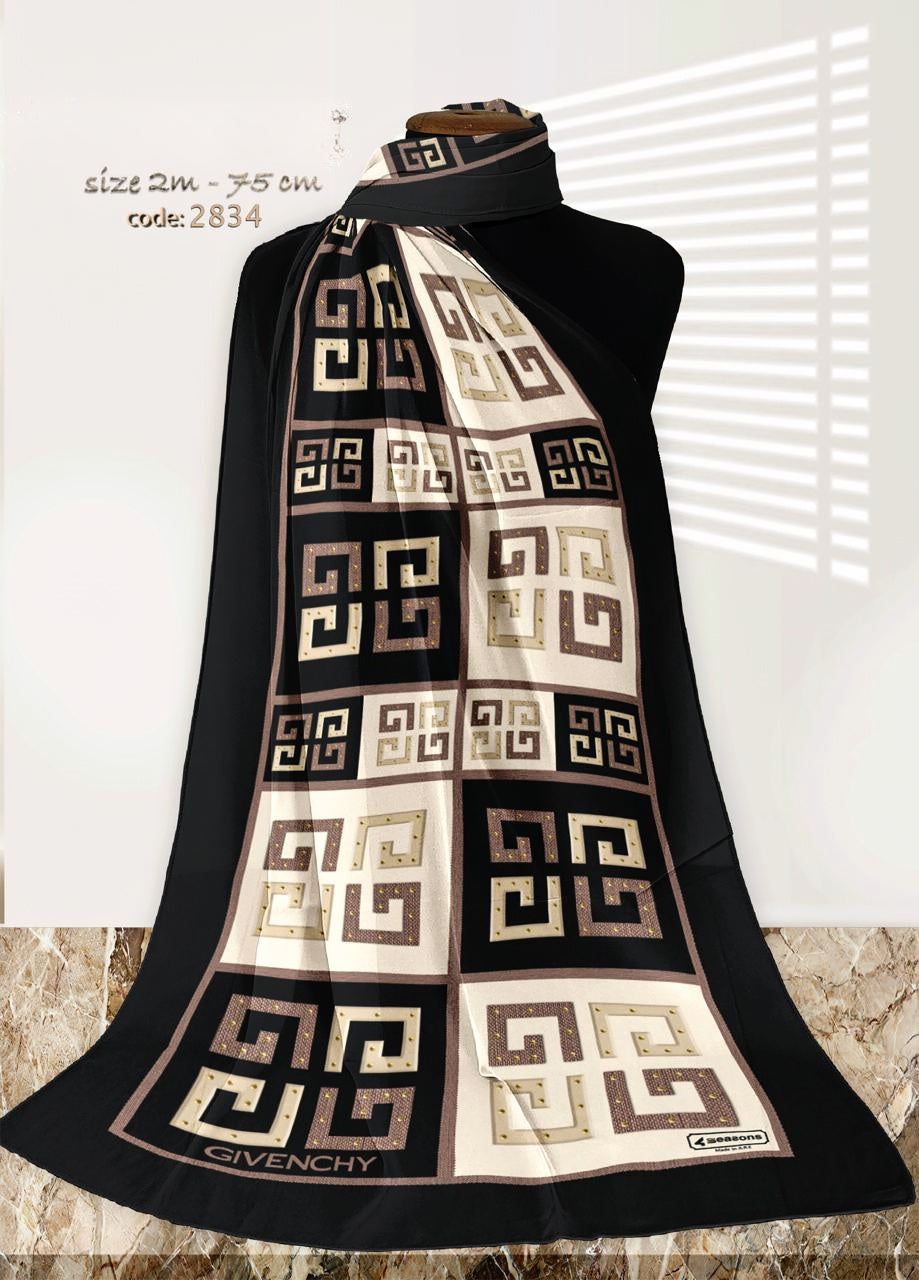 Crepe Chiffon Hijab Shawls G2365