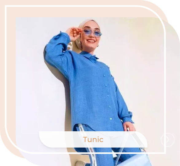 tunics for women girls 2 Piece Set with Stripe Detailed Trousers hijab wear - USA Hijab World
