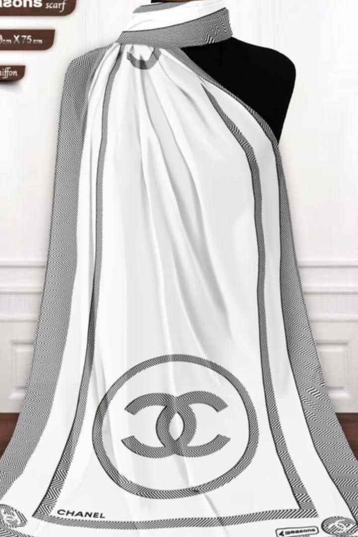 Crepe Chiffon Hijab Shawl Printed Ch32025