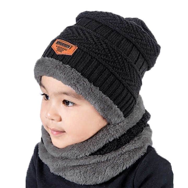 2 PCs Outdoor Hood and Neck Warmer for Kids
