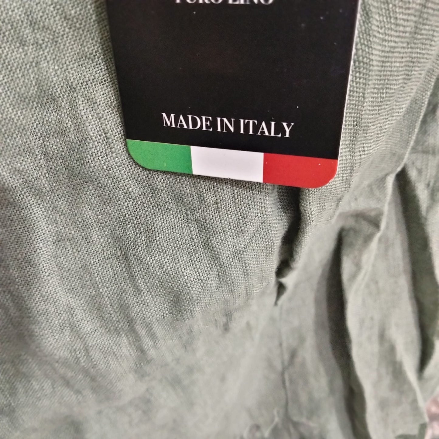 Italian Linen Dress with V Neck Beige Matte Color