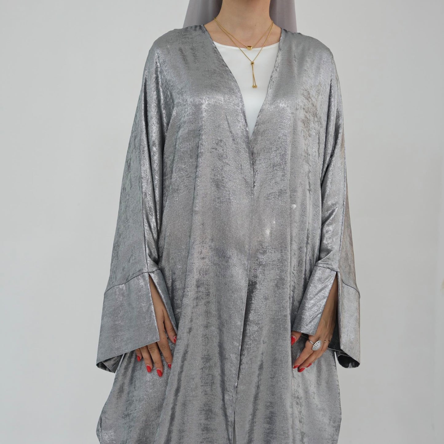 3 Piece Oversized Butterfly crushed Velvet Dubai Abaya