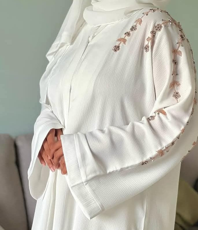Handmade Dubai Abaya with Hijab in Premium Zoom Fabric