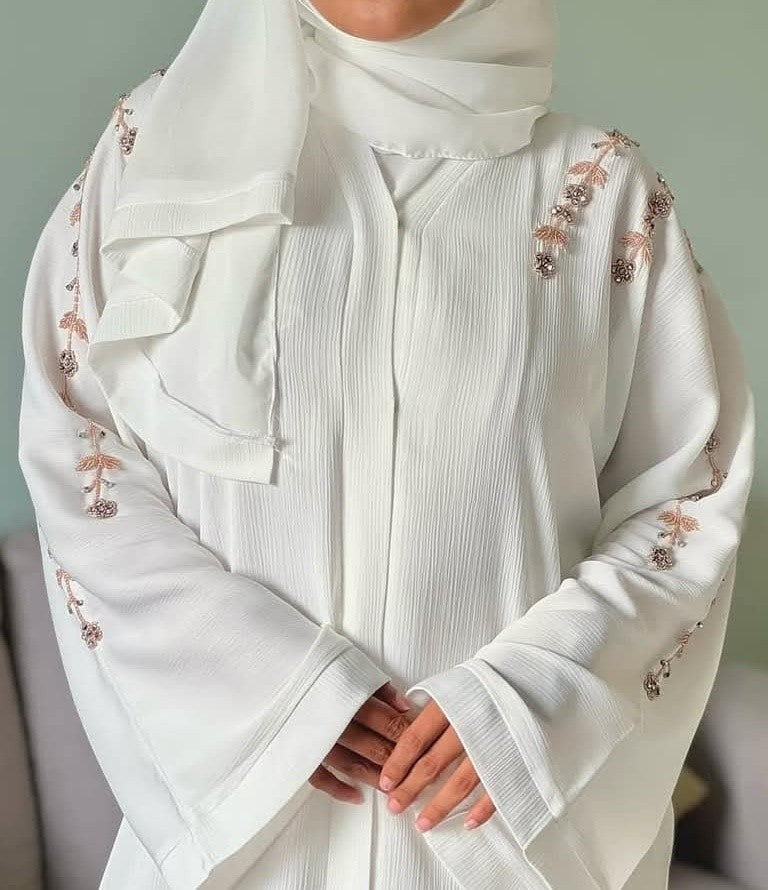 Handmade Dubai Abaya with Hijab in Premium Zoom Fabric