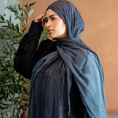 Ruffled Gradient Hijab – Warm Tones Collection