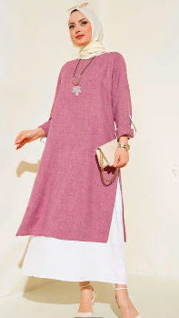 Turkish Dress 3 Piece Set Magenta Purple