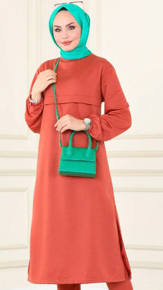 Turkish Long Sleeve Tunic + Pant - USA Hijab World