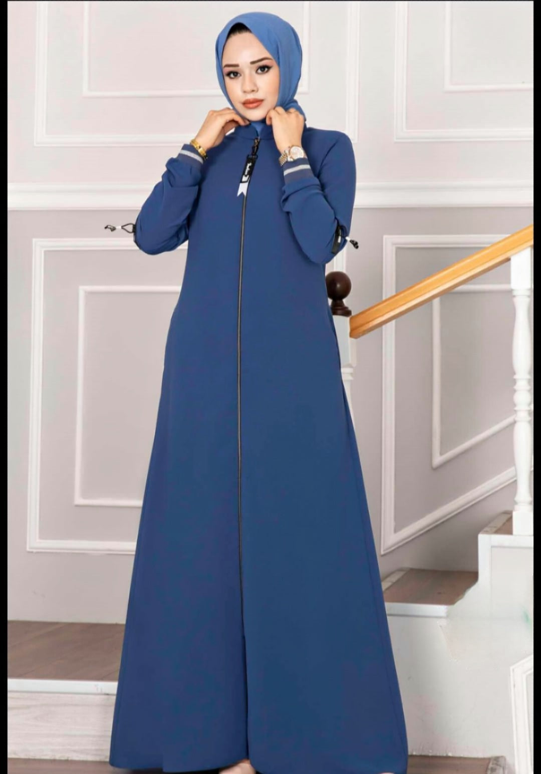 Turkish Hijab Abaya with Elastic Sleeves - USA Hijab World