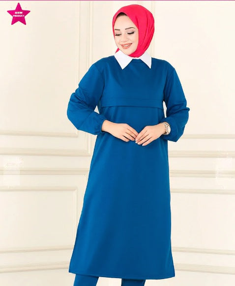 Turkish Long Sleeve Tunic + Pant - USA Hijab World