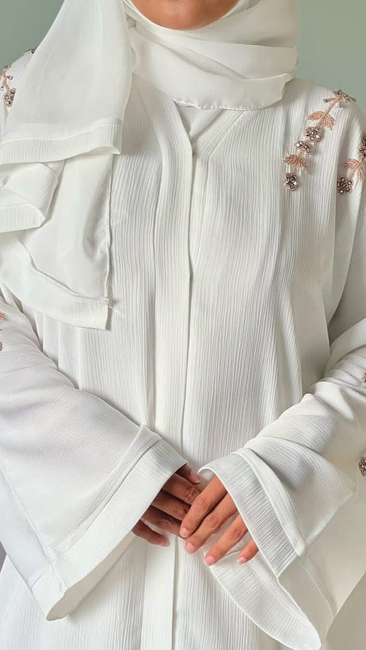 Handmade Dubai Abaya with Hijab in Premium Zoom Fabric