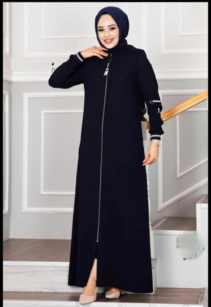 Turkish Hijab Abaya with Elastic Sleeves - USA Hijab World