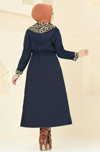 Turkish Trench coat Navy Blue - USA Hijab World