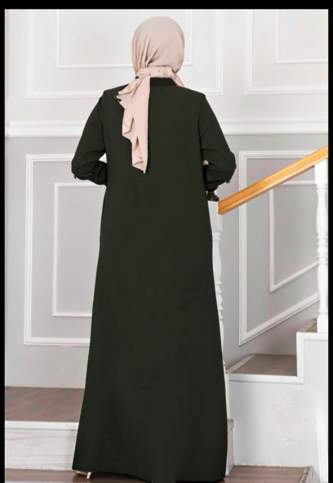 Turkish Hijab Abaya with Elastic Sleeves - USA Hijab World