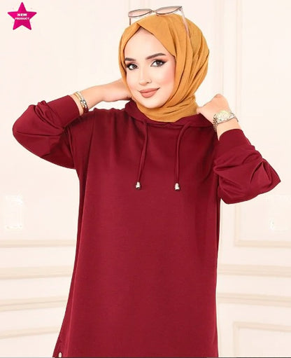 Turkish Hooded 2PCs Tunic + Pant - USA Hijab World