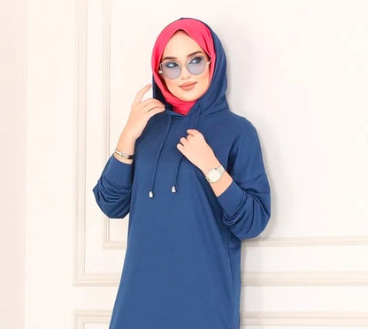 Turkish Hooded 2PCs Tunic + Pant - USA Hijab World