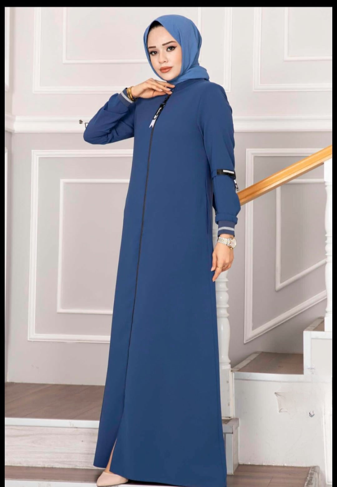 Turkish Hijab Abaya with Elastic Sleeves - USA Hijab World