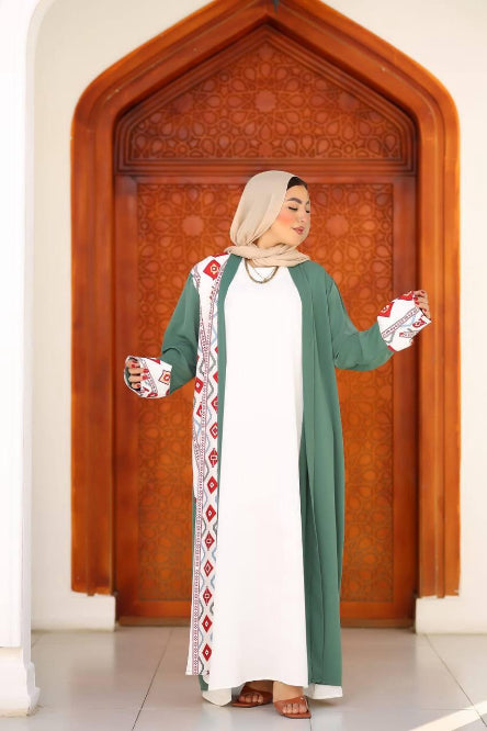2025 SBH Summer Printed Cardigan Green