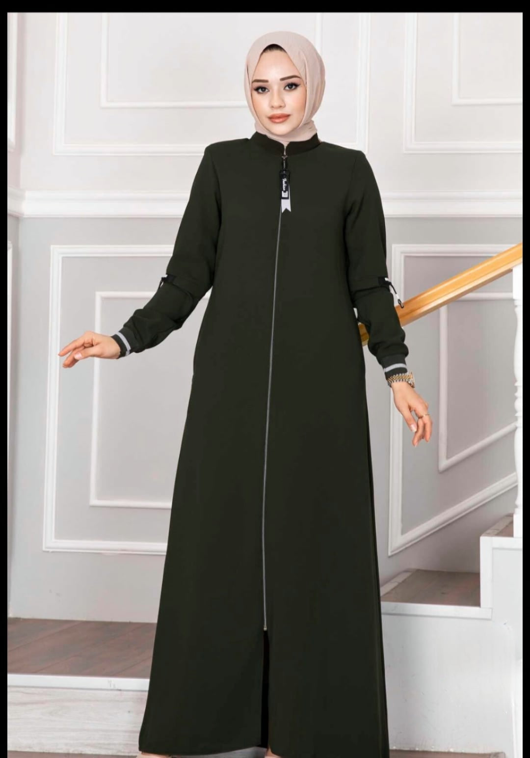 Turkish Hijab Abaya with Elastic Sleeves - USA Hijab World