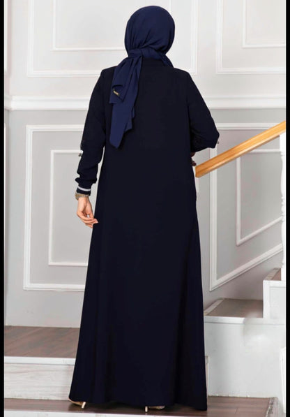 Turkish Hijab Abaya with Elastic Sleeves - USA Hijab World