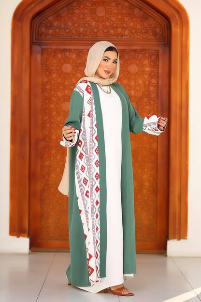 2025 SBH Kaftan 2PCs Set Green