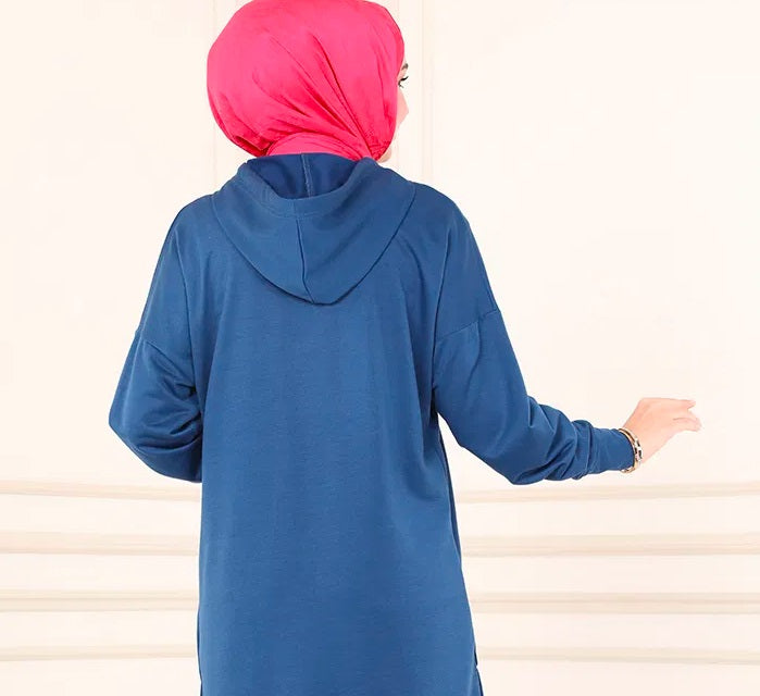 Turkish Hooded 2PCs Tunic + Pant - USA Hijab World