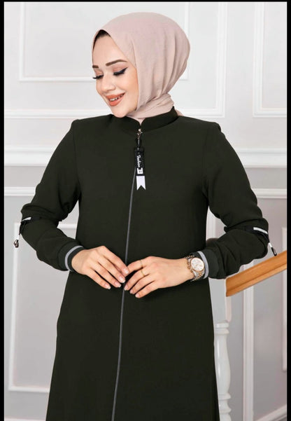 Turkish Hijab Abaya with Elastic Sleeves - USA Hijab World