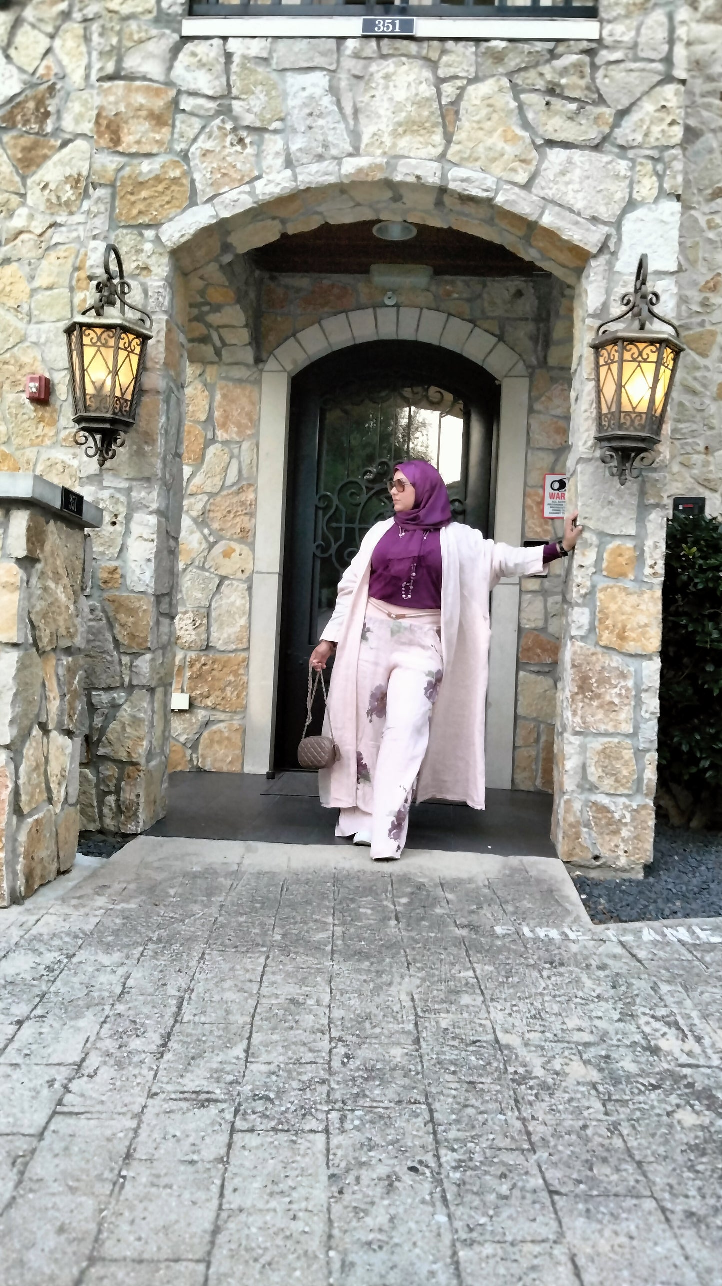 2025 Italian Cardigan Linen  Set with Pants Pink