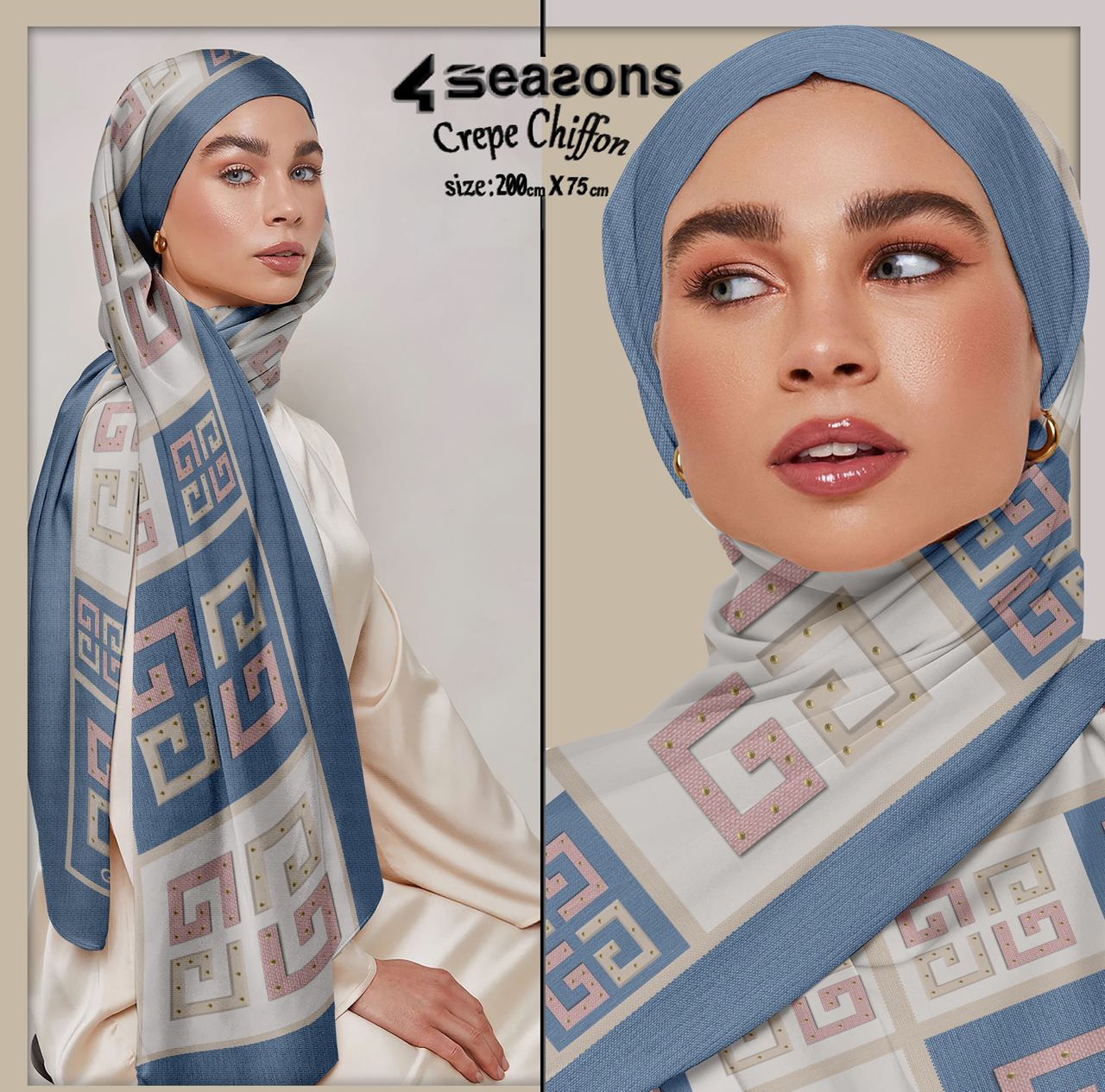 Crepe Cihffon Hijab Shawl G2025