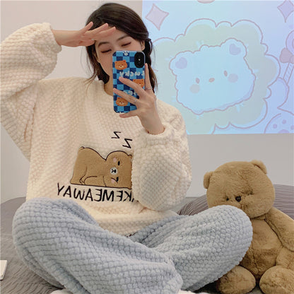 Winter Warm Thick Oversize Cartoon Sleepy Bear Pajama - USA Hijab World