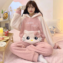 Winter Warm Thick Oversize Hooded Hello Kitty Pajama Set - USA Hijab World