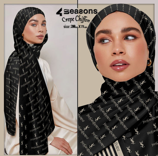 Crepe Chiffon Brand name Givenchy YSL - USA Hijab World