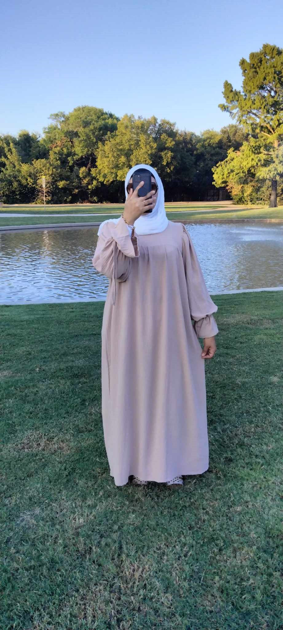 Maxi Dress Beige - USA Hijab World