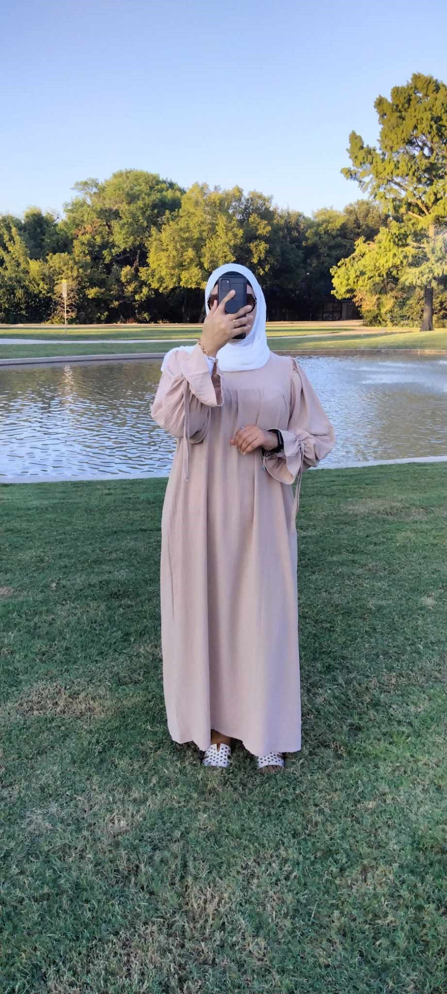 Maxi Dress Beige - USA Hijab World