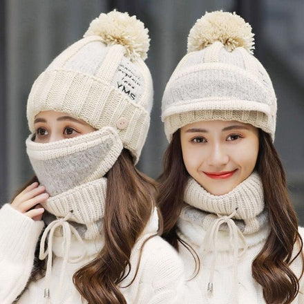 3 PCs Outdoor Hood for girls women & nose cover and Neck Warmer