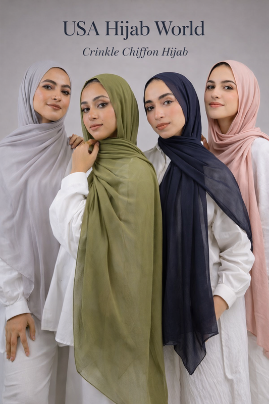 Crinkle Chiffon Hijab Wear Collection