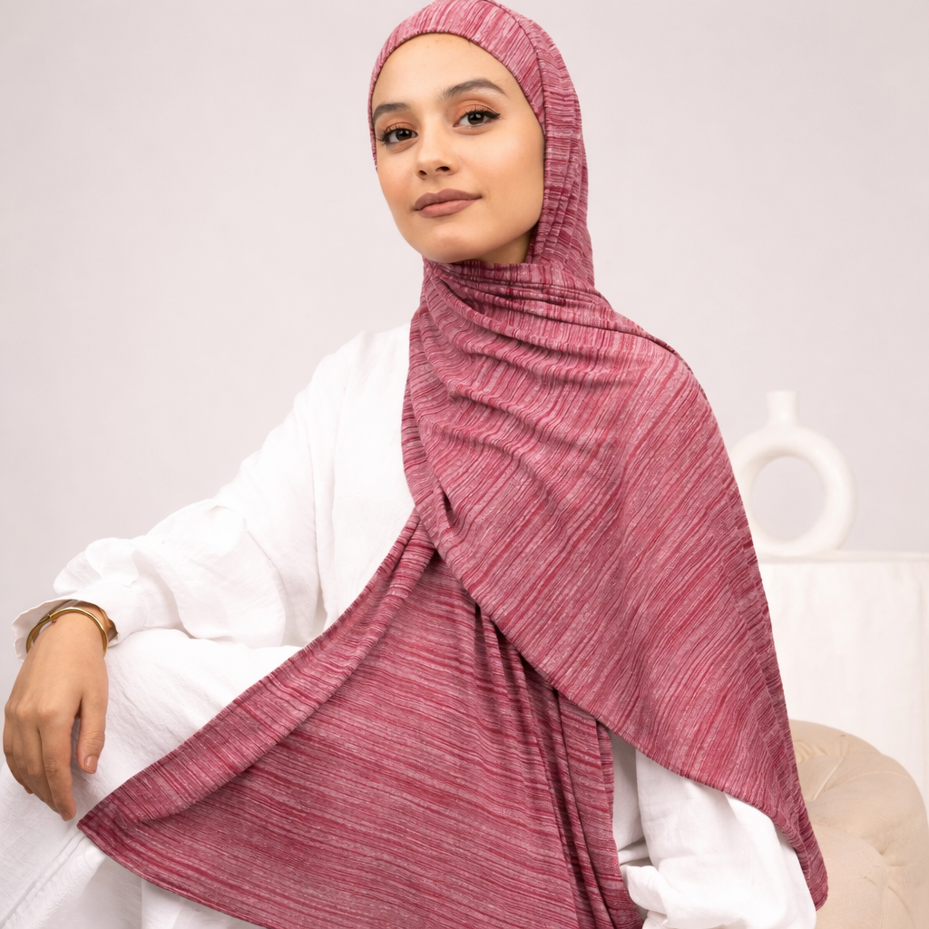 Cotton Lycra Shawl with Tie Back Cap Collection