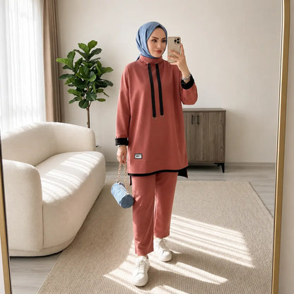 Turkish Modest Outfit Tunnel 2PCs Set
