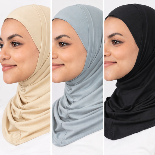 Modest Hijab under scarf Bonnet 2 piece Collection