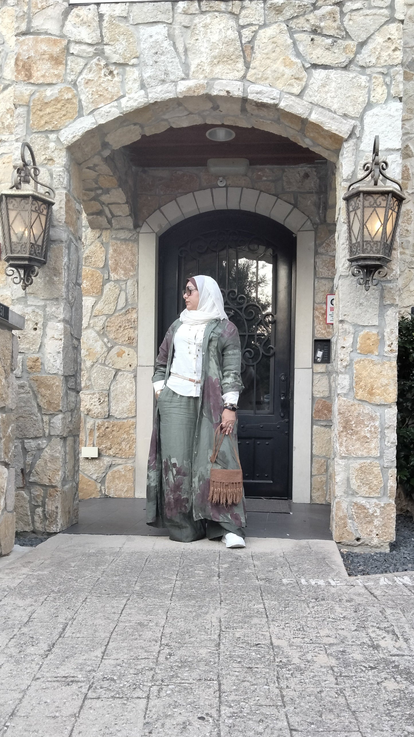 Italian Linen Set Oilve