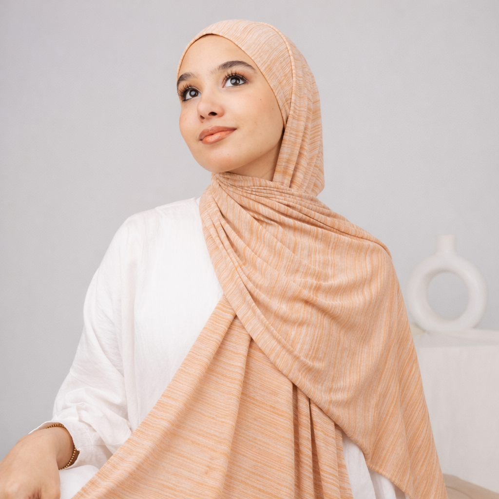 Cotton Lycra Shawl with Tie Back Cap Collection
