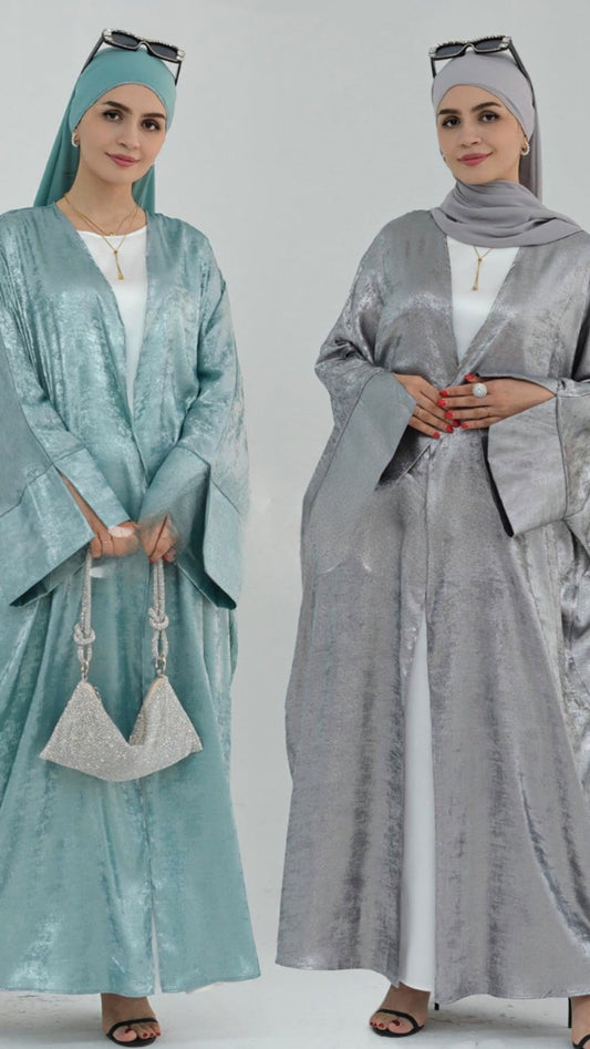 3 Piece Oversized Butterfly crushed Velvet Dubai Abaya