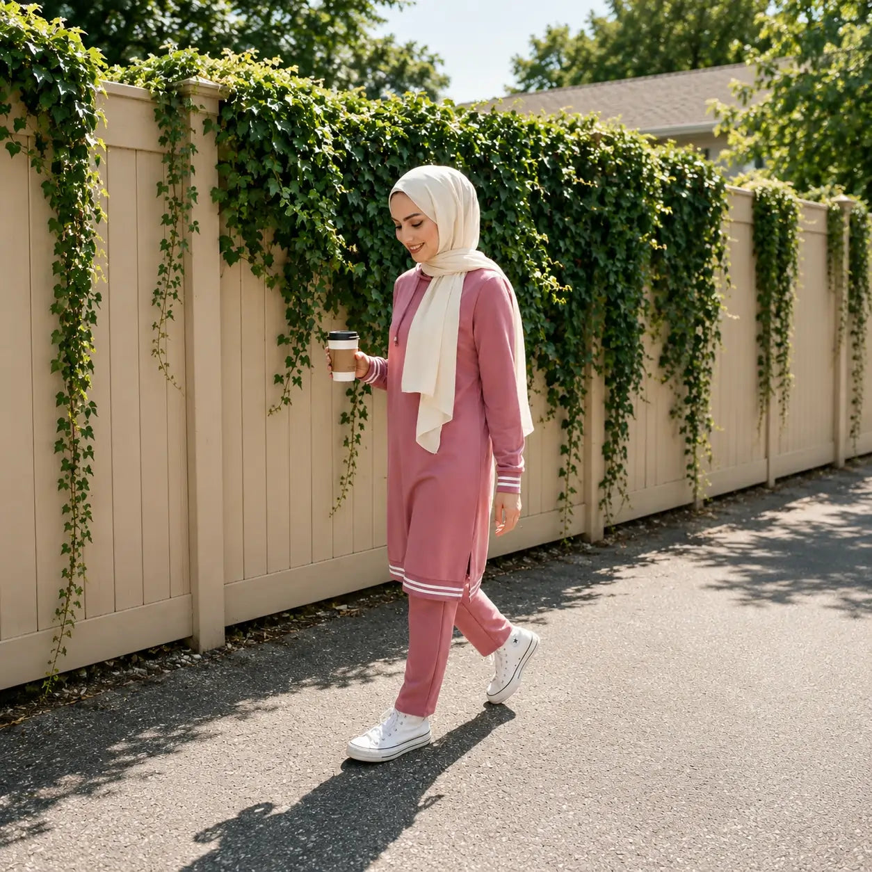 Turkish Hooded Long Tunnel 2 Piece Set Tunic