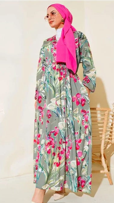 Bold pattern, effortless silhouette, and the breathable comfort of pure cotton meet the cotton dress v neck that was made to turn heads.